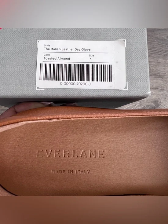 EVERLANE The Italian Leather Day Glove Ballet Flat Size 7 Toasted Almond Brown - Picture 3 of 8